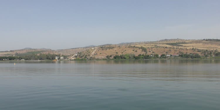 View from a boat ride on the Sea of Galilee.