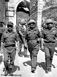 IDF soldiers walking in the Old City of Jerusalem.