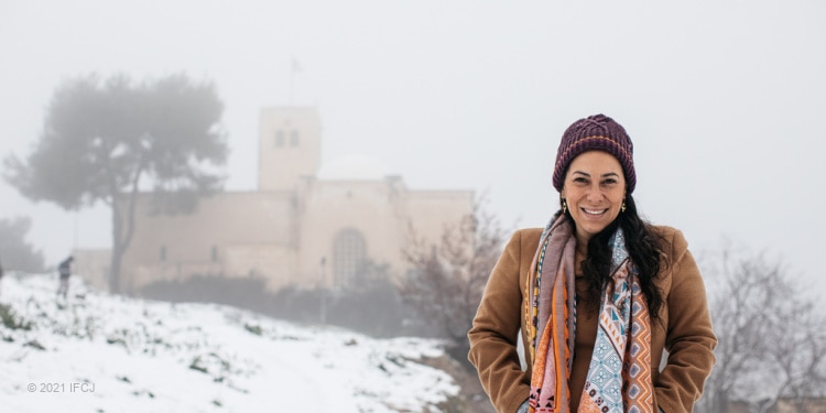 Yael Eckstein in Jerusalem in winter