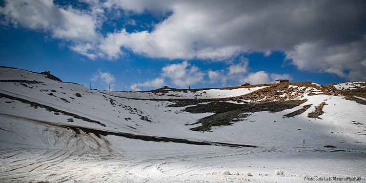 Snow on the mountains