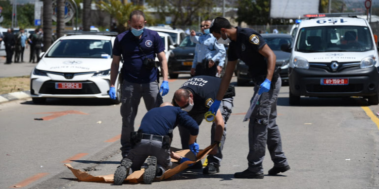 Israeli law enforcement respond to an act of terrorism