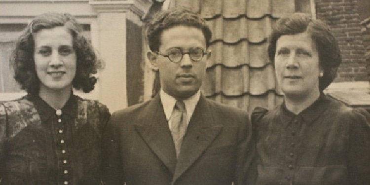 Dr. Tina Strobos with her fiance and mother in 1941