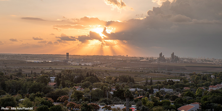 Sunset over Tel Aviv