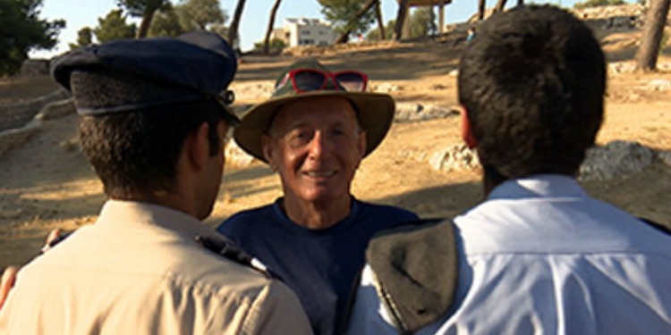 Israeli pilot twins with their grandfather