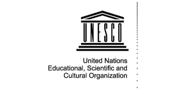United Nations, Educational, Scientific and Cultural Organization logo in black and white.
