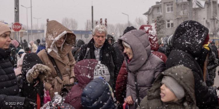 Bishop Paul Lanier at Moldova border near Ukraine