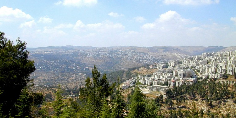 The view north from Yad Vashem
