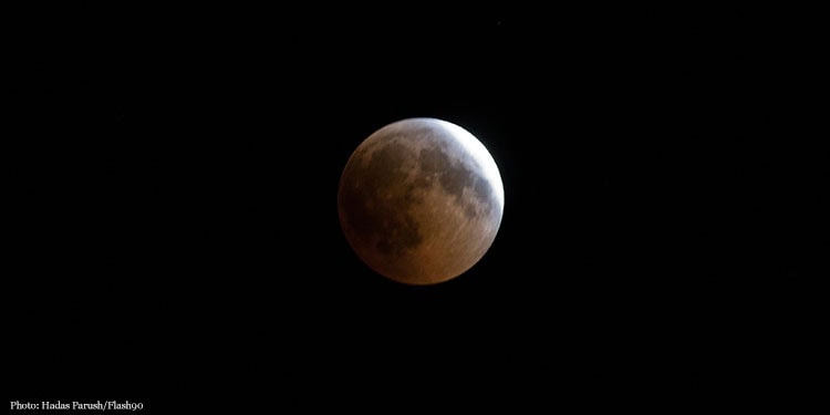 View of a full moon during a