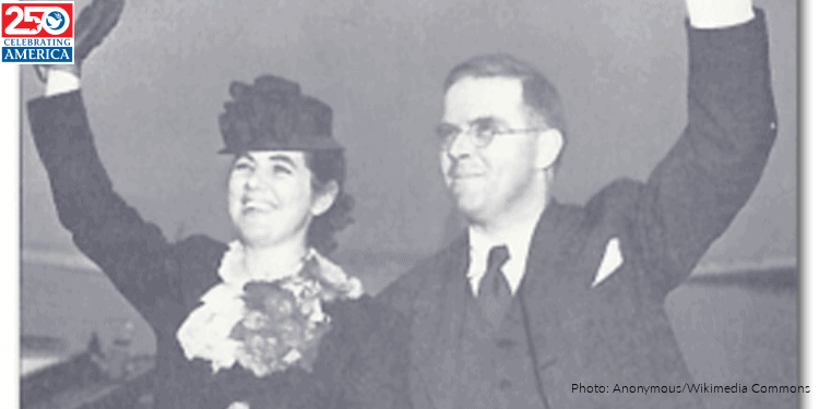 Waitstill and Martha Sharp, on the departure to Czechoslavakia, Feb. 4th, 1939.
