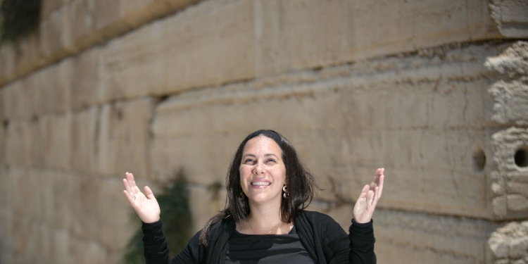 Yael Eckstein at Western Wall, site of biblical Temple
