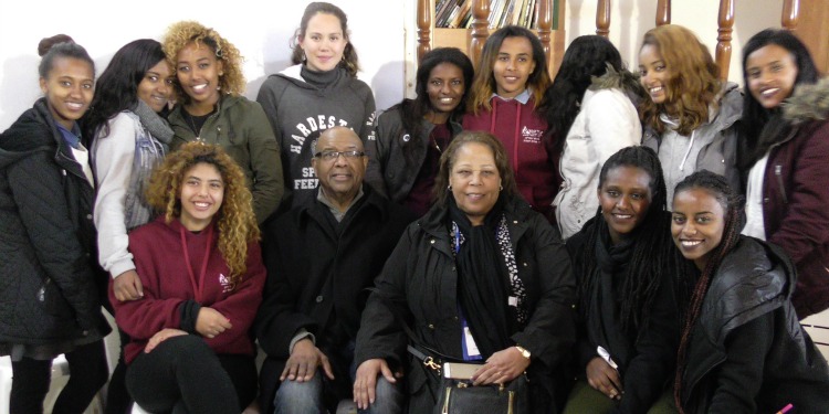 Group of girls who are a part of the Pre-IDF program.