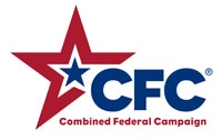 The Combined Federal Campaign logo in white, red, and blue.