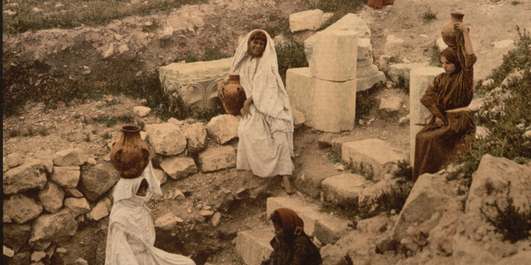 Samaritan women at well, 1890s