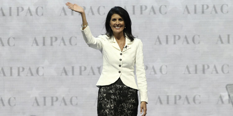 Nikki Haley speaks at AIPAC