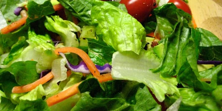 Close up image of a vegetable salad.