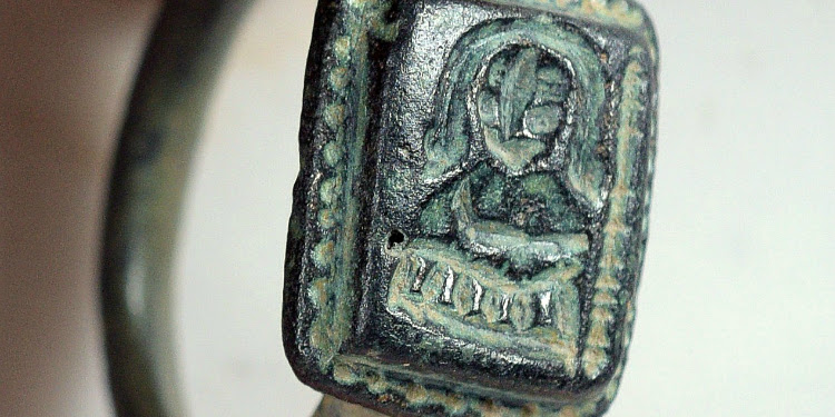 Close up image of St. Nicholas' 700-year-old ring