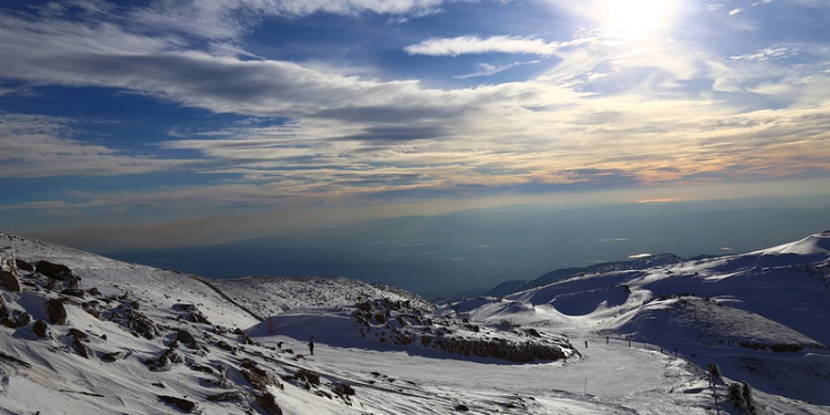 Snowy landscape of Mount Hermon
