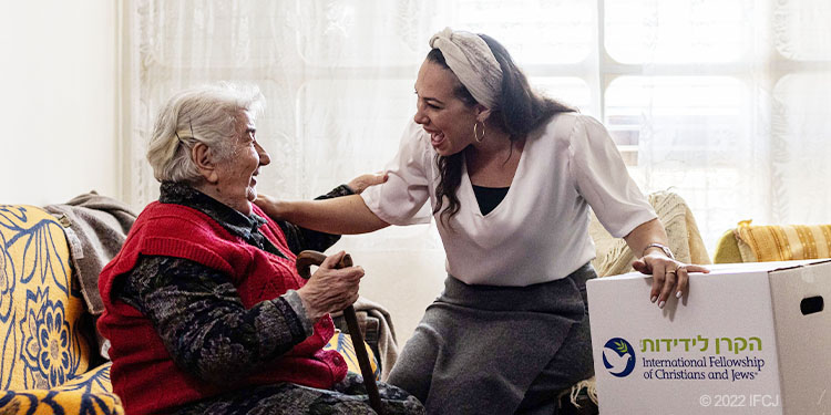 Elderly woman Tamara and Yael Eckstein