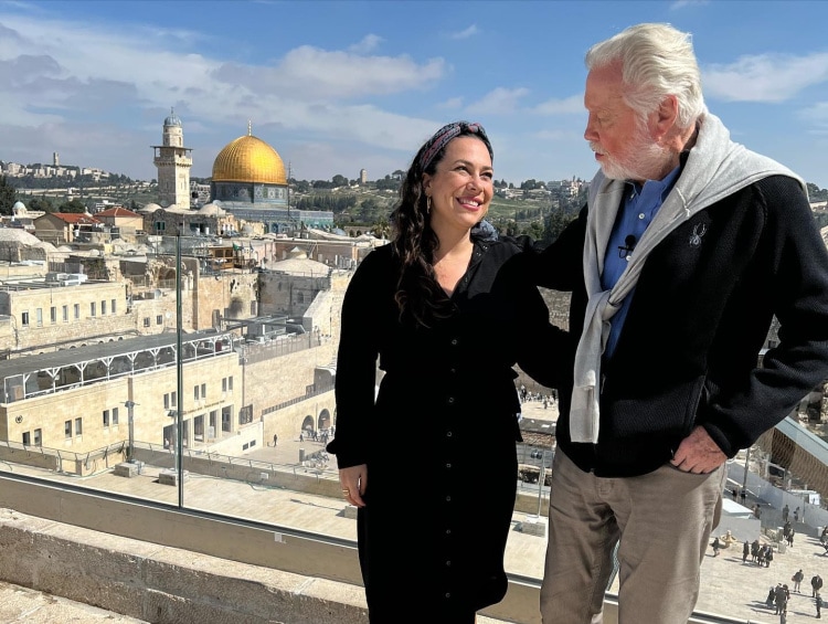 Jon and Yael Eckstein looking at each other while in Jerusalem. 
