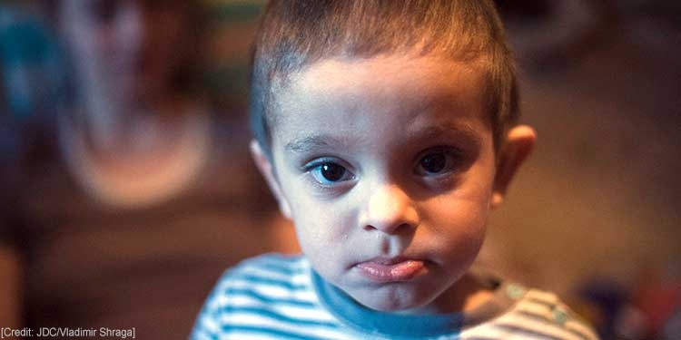 A hungry Israeli orphan who needs your donation